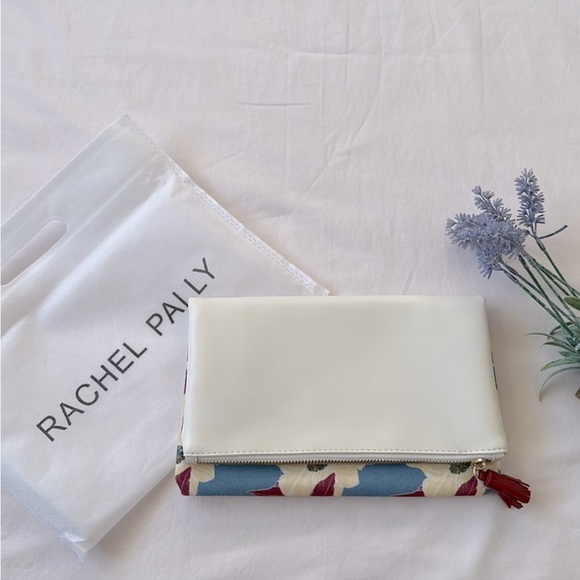 Rachel Pally reversible clutch bag, blue, white, cream, green, maroon, OS, NWOT - Picture 1 of 10